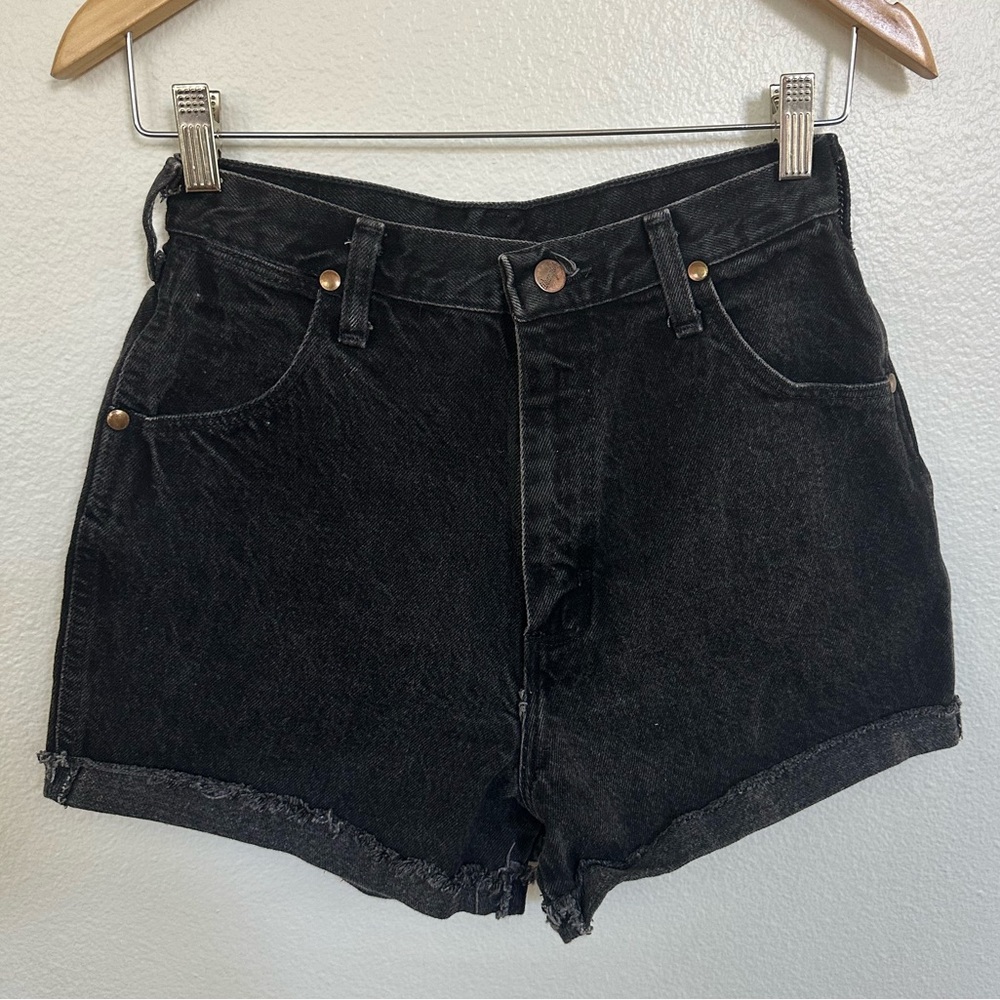 Wrangler High Waist Black Women's Denim Shorts